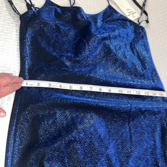 Blondie and Me Evening Royal Blue ￼ 
iridescent Gown. Spaghetti straps 11-12 - Picture 9 of 16